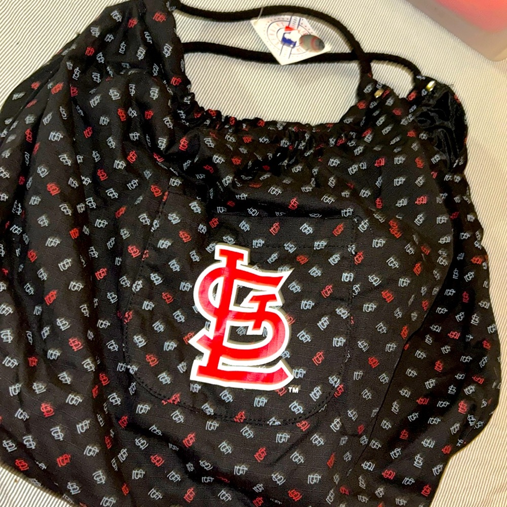 Black STL Cardinals game day hobo bag!